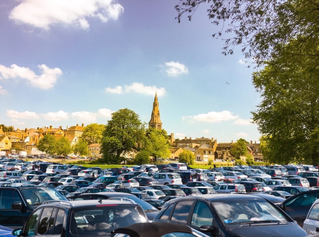 Visualisation of Stamford meadows as a car park